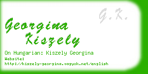 georgina kiszely business card